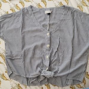 Cropped Button Down Blouse